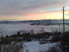 Morgendämmerung im Winter